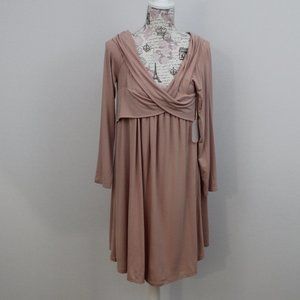 Altar'd State Soft Pale Pink Long Sleeve Dress